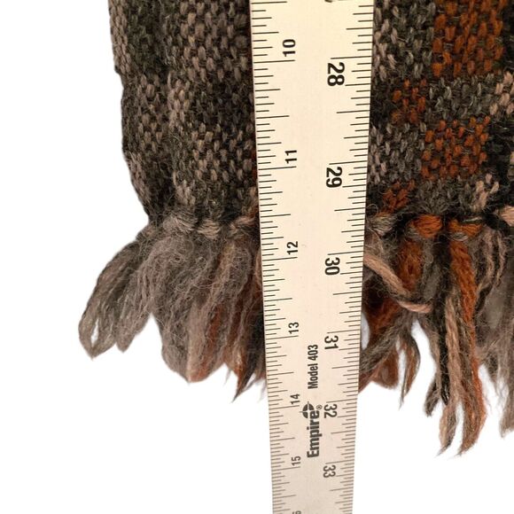 Prima Maglia Hand Loomed Wool Geometric Multicolored Scarf Unisex 13.5” X 60” - Picture 6 of 11